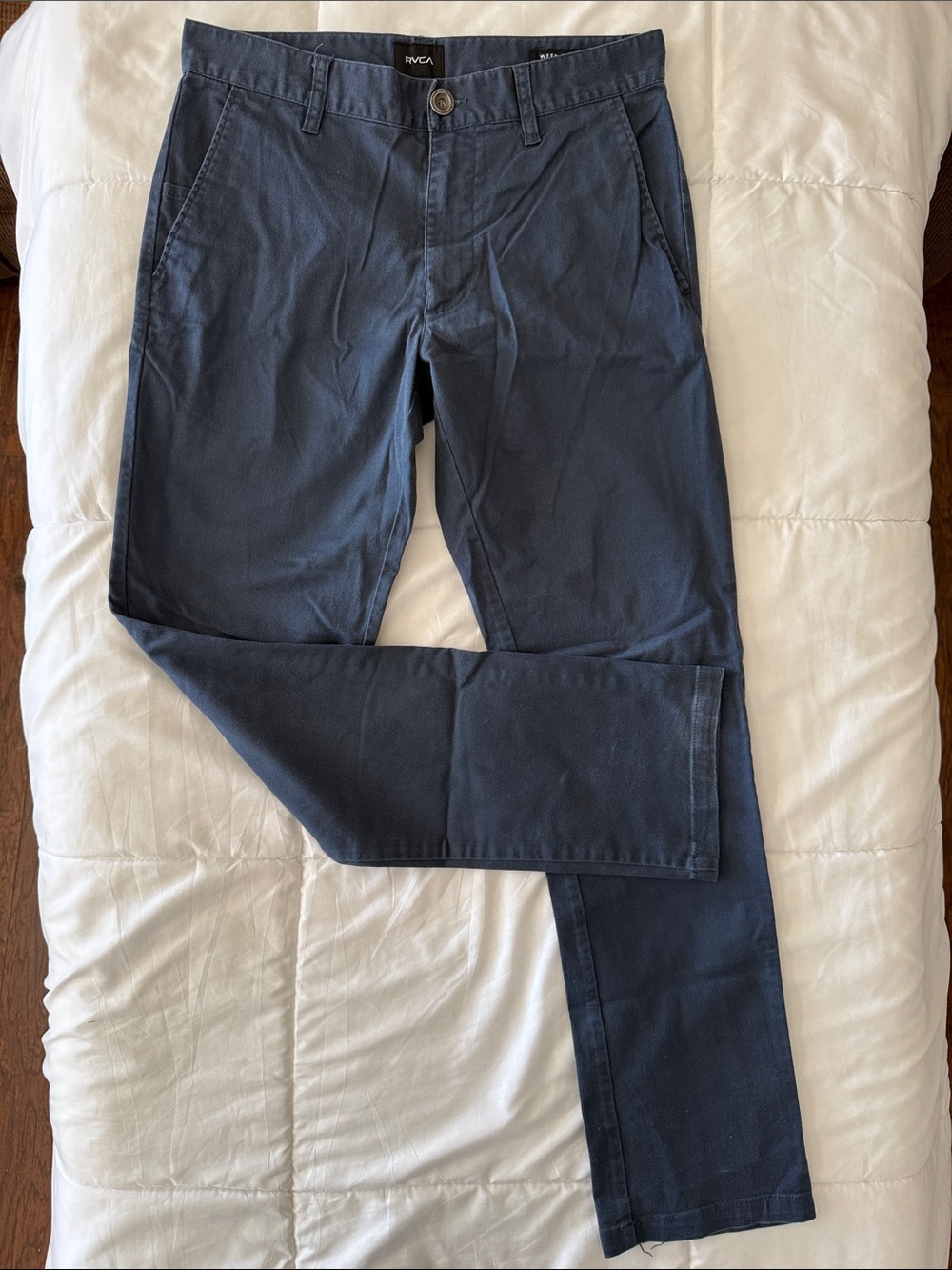 RVCA Men's Slim Chinos - Navy Blue